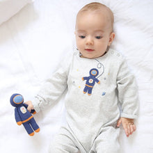 Load image into Gallery viewer, Crochet Astronaut Babygrow and Rattle Toy Set - Black Friday Offer
