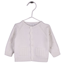 Load image into Gallery viewer, Baby Pompom Knit Cardigan - White
