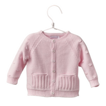 Load image into Gallery viewer, Baby Pompom Knit Cardigan - Soft Pink
