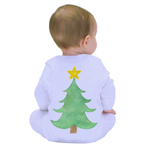 Load image into Gallery viewer, Christmas Tree Baby Sleepsuit
