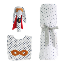 Load image into Gallery viewer, Muslin Cotton Swaddle Navy Spot
