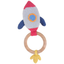 Load image into Gallery viewer, Crochet Rocket Ring Rattle
