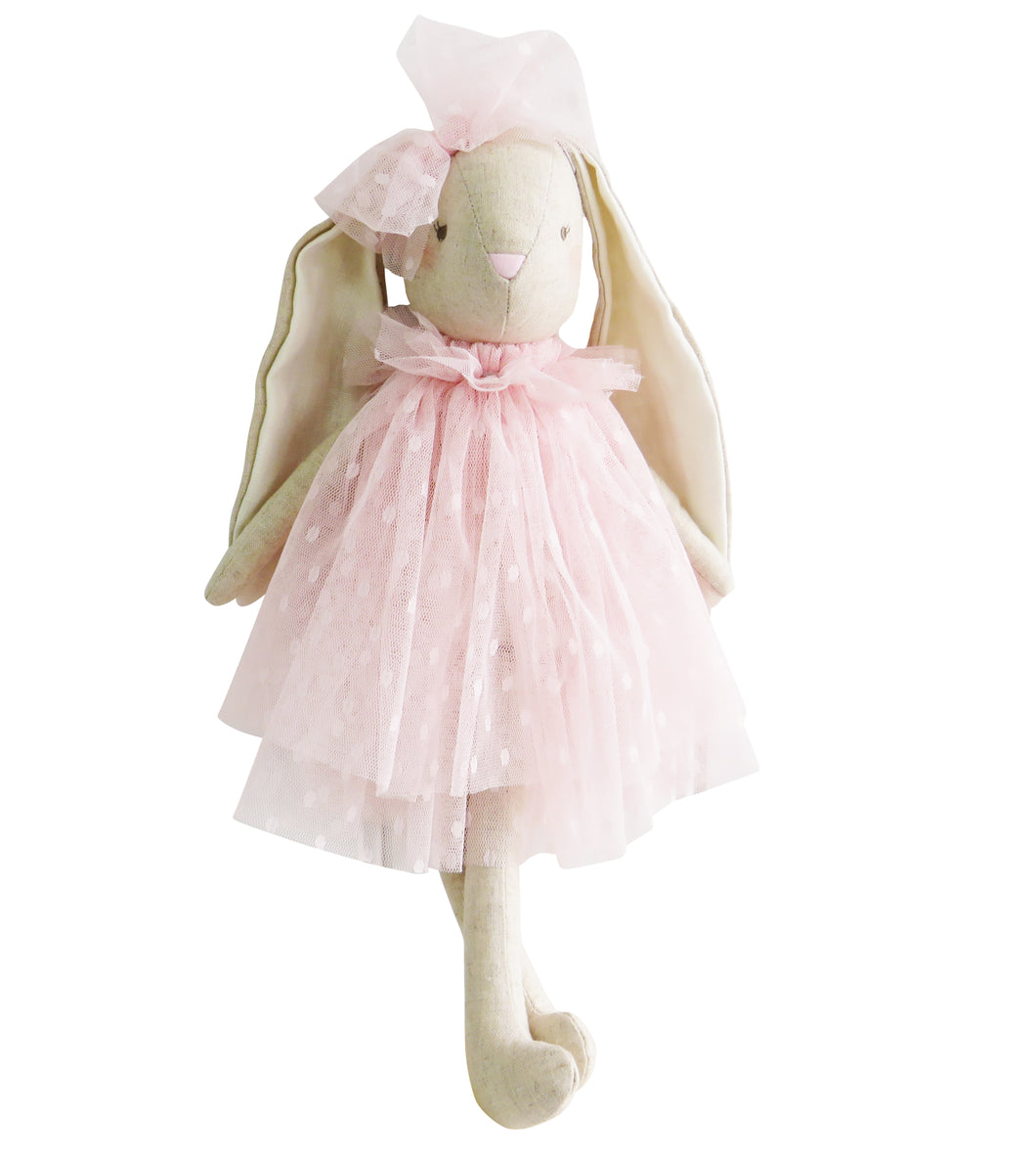 Baby 'Bea' Linen Bunny 40 cm Pink