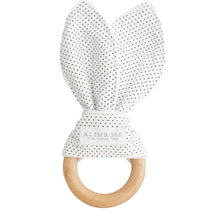 Load image into Gallery viewer, Bailey Bunny Teether Navy Spot
