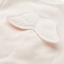 Load image into Gallery viewer, Velour Angel Wing Sleepsuit in Pink
