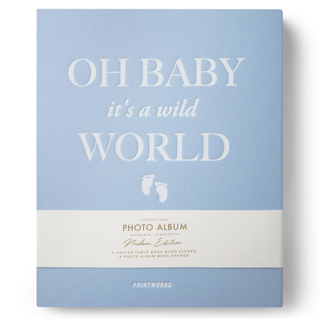 'Oh Baby it's a Wild World' Photo Album - Blue