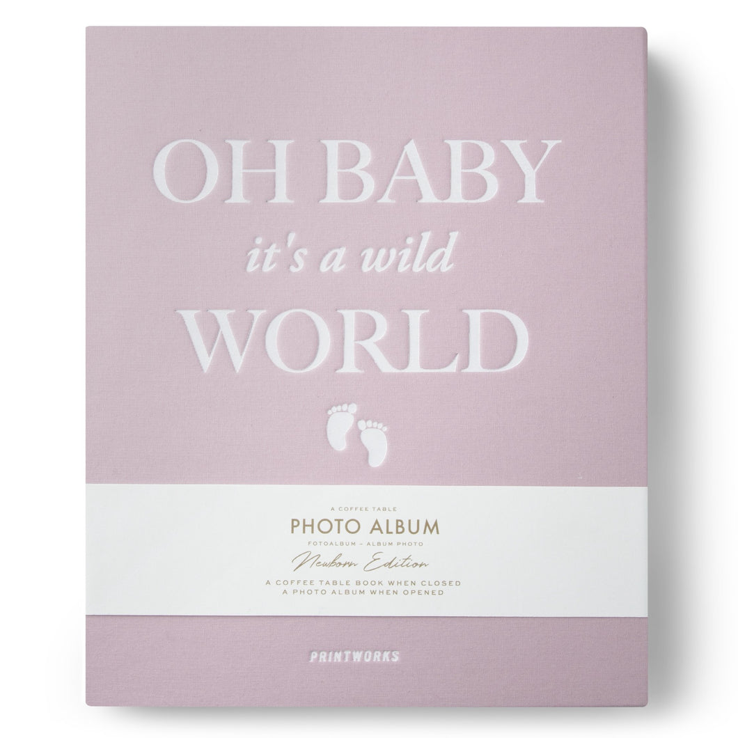 'Oh Baby it's a Wild World' Photo Album - Pink