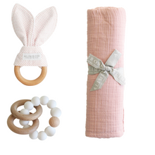 Load image into Gallery viewer, Bailey Bunny Teether Spot Pink
