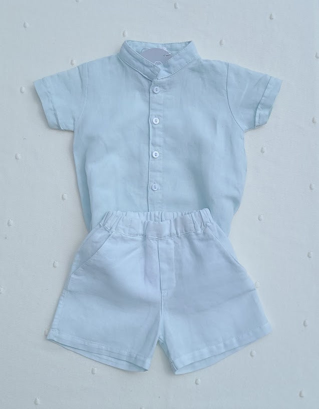 Wedoble 'Blue Earth' Bodysuit and Short set in Soft Blue